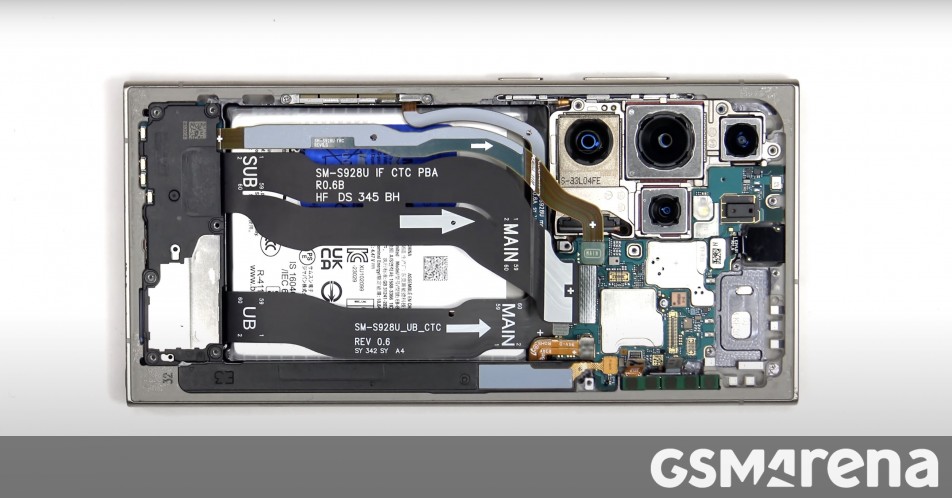 A desmontagem do Samsung Galaxy S24 Ultra mostra uma nova extensa câmara de vapor