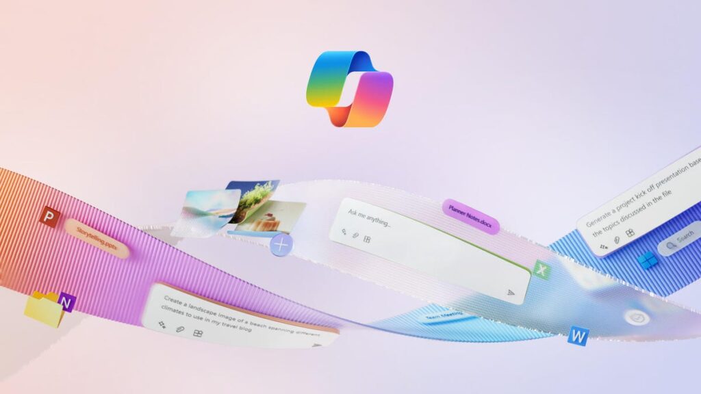 Microsoft Windows 11 Copilot ribbon and logo